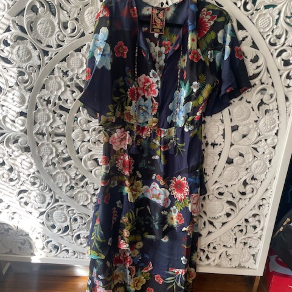 Johnny Was Women Florean ruffle silk dress